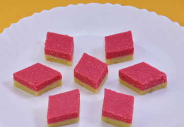 Strawberry Burfi smooth and flavorful dessert