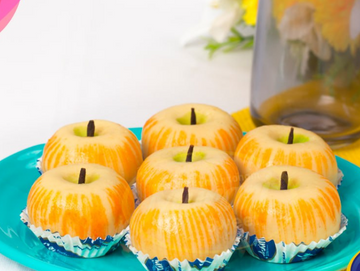 Rich, creamy milk apple traditional dessert