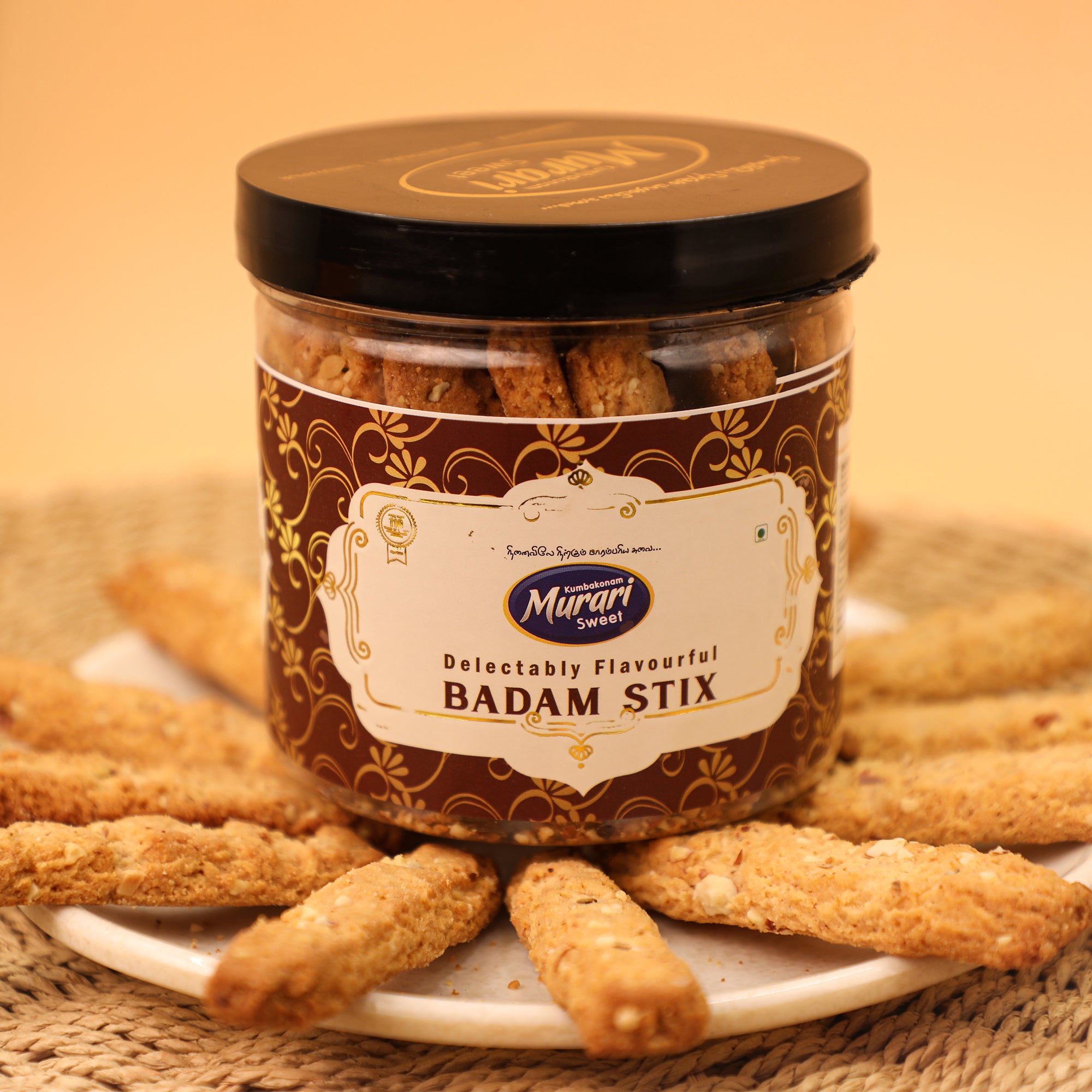 Badam Stix crispy almond snack from Murari Sweets