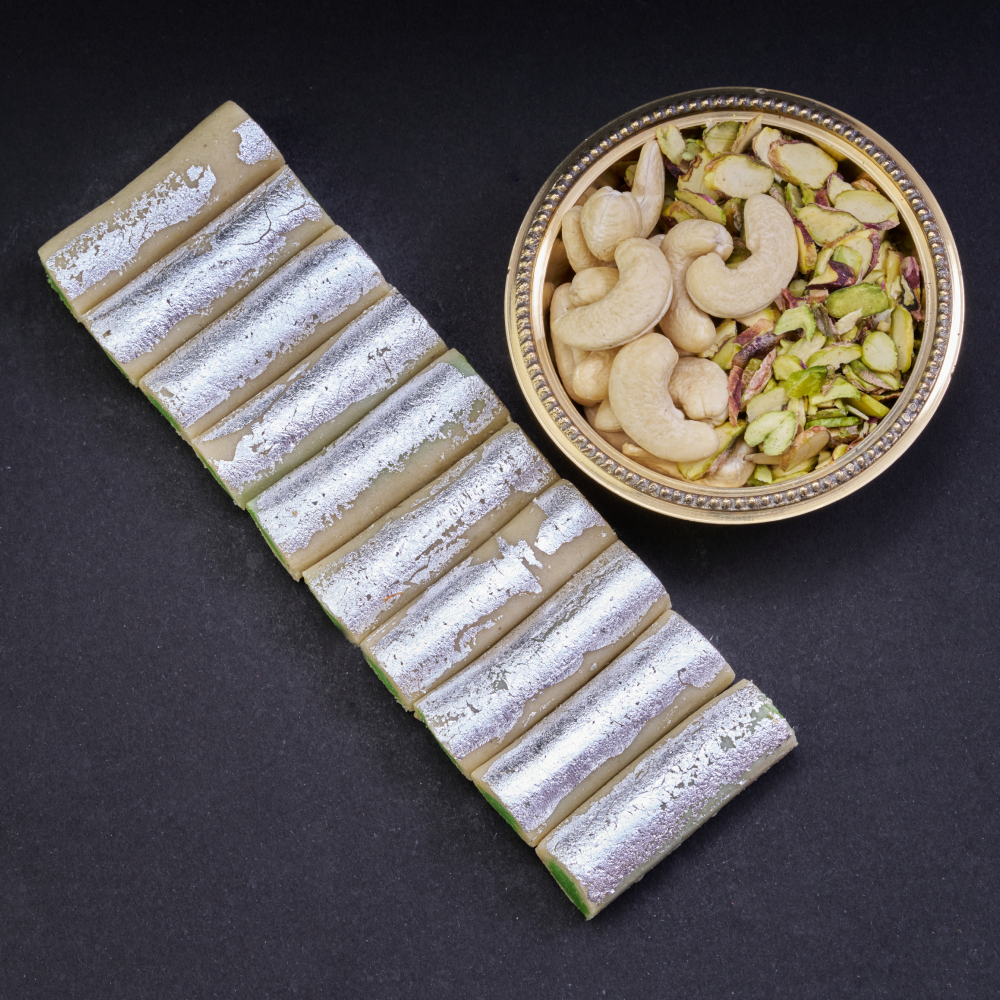 Kaju Pista Roll smooth and flavorful dessert