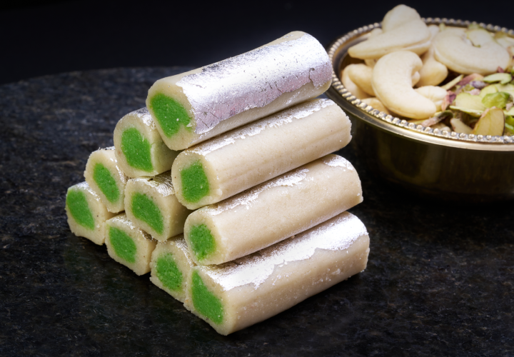 Kaju Pista Roll soft and nut filled sweet