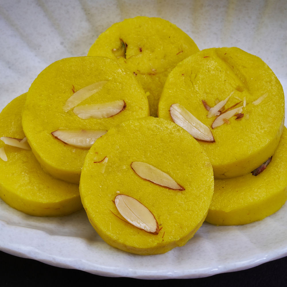 Kesar Peda rich and creamy saffron sweet
